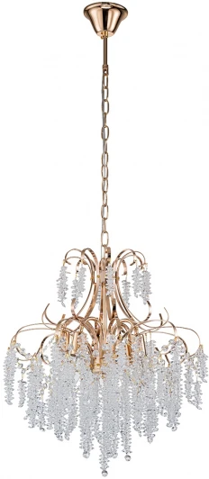 2108/5P Подвесная люстра Escada Favero 2108/5P 5х40Вт E14, металл/хрусталь, золото/прозрачный (220V, на цепи)