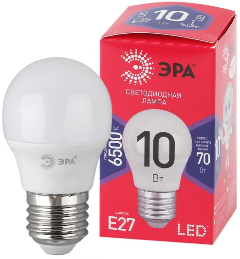 LED P45-10W-865-E27 R Лампочка светодиодная E27 10W ЭРА LED P45-10W-865-E27 R