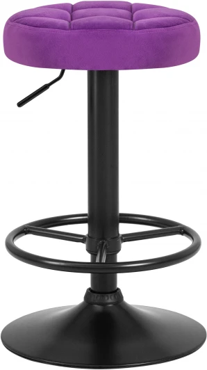 5008_BlackBase-LM BRUNO BLACK,  цвет сиденья фиолетовый (MJ9-58), цвет основания черный Табурет барный BRUNO BLACK (фиолет велюр (MJ9-58))