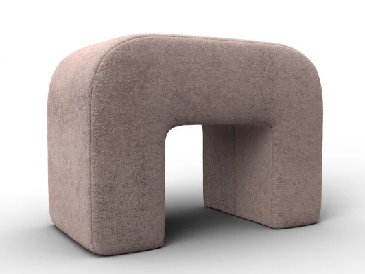 132383 Пуф 008 (ДСП,Брус,Фанера,Велюр/Бежевый) Лига Диванов 132383