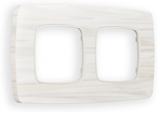 OF940302 Рамка Ambrella Volt OMEGA Opera (Бежевый мрамор) 2-ая OF940302