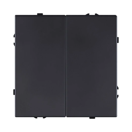 EC-005BK Выключатель 2-клавишный проходной 10А/250В черный матовый Kollinger Eclipse EC-005BK