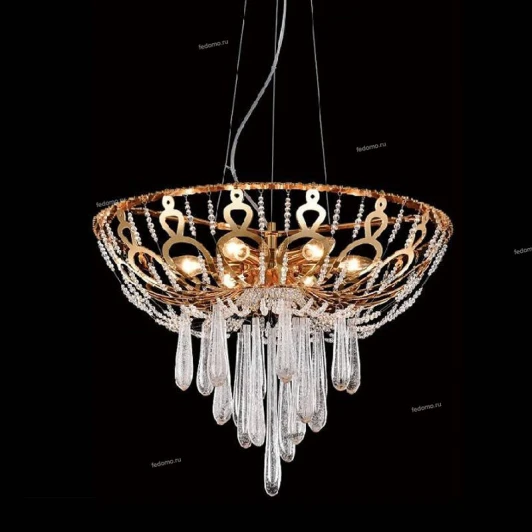 DOROTEA SP5 D450 GOLD Люстра подвесная Crystal Lux Dorotea, 5 ламп, золото с прозрачным