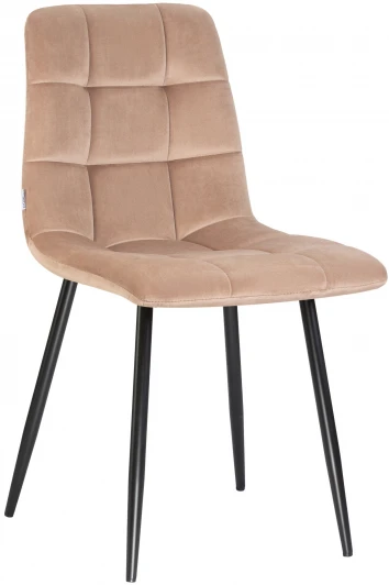 7094-LML ALEX, цвет сиденья мокко велюр (V108-104), цвет основания черный Стул обеденный ALEX (черные матовые ножки, мокко велюр (V108-104))