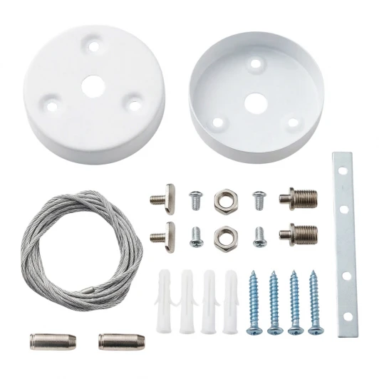 UFL-N10H 1.5M SET WHITE Комплект для подвесного монтажа для светильника серии ULO-N, длина троса 1,5м белый Uniel UFL-N10H 1.5M SET WHITE