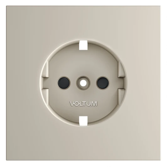 VLS000703 Накладка для розетки с заземлением и защитными шторками Voltum S70 VLS000703 (кашемир)