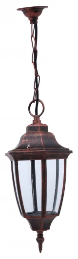 HL277 (075-013-0003) copper Подвес уличный Horoz Leylak, 1 плафон, медь с черным и прозрачным