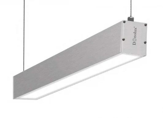 DL18515S200WW40 Светильник профильный подвесной светодиодный Donolux, серебро, 38.4W, 2640lm, 3000K, IP20, 200см, односторонний