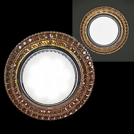 53201-9.0-001LF GX53+LED4W TEA Встраиваемый точечный светильник Reluce 53201-9.0-001LF GX53+LED4W TEA (220V, круглые)