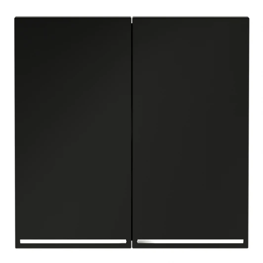 VLS000408 Клавиши для выключателя/переключателя двухклавишного с подсветкой Voltum S70 VLS000408 (черный матовый)