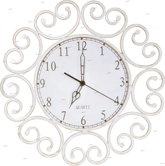 W110162 round white Часы настенные круглые Donolux Castello, белый