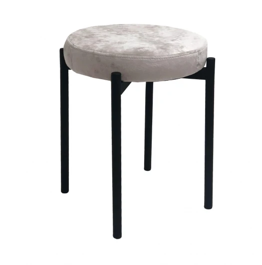 00-00079839 Табурет M DikLine, M02 бежевый, ножки черные арт.00-00079839