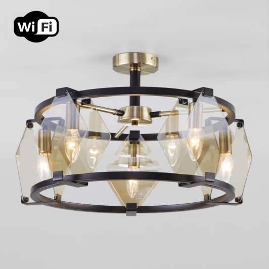 60126/5 черный Потолочная люстра Eurosvet Aragon 60126/5 черный Smart (60116/5)