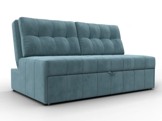 134907 Диван прямой Лига-107 (140) (ЛДСП,Брус,Фанера,Велюр/Бирюзовый) Лига Диванов 134907