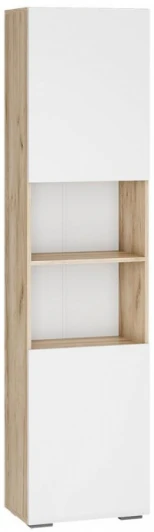 580874 Стеллаж Алетра ПО-500 (Алетра ПО-500 дуб крафт серый / глянец белый) Woodville арт.580874