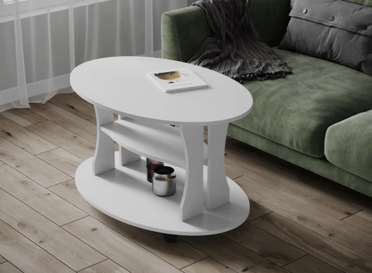 00-00028776 Столик журнальный ТЭКС Консул-1, белый