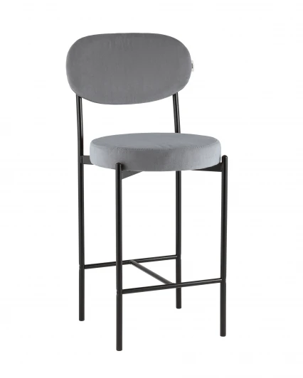 УТ000042932 Стул Бриф Original N полубарный велюр серый Stool Group УТ000042932