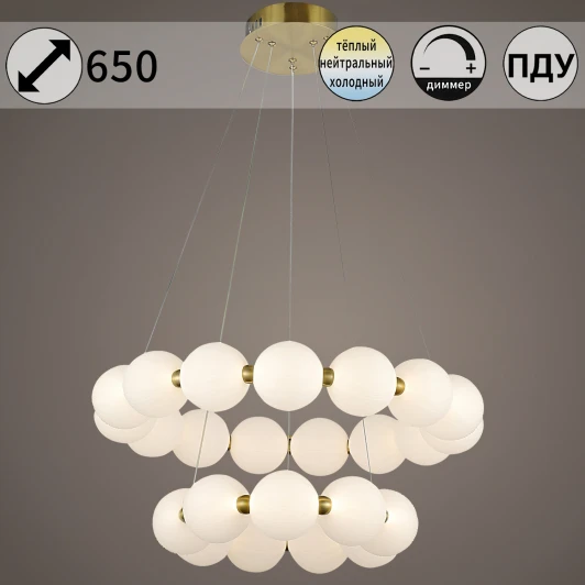 31330-0.4-6+4 Подвесной светильник светодиодный с пультом Reluce 31330-0.4-6+4 (регулировка яркости, 220V, на тросе)