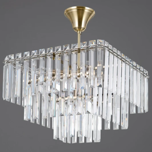 IL3535-5PSQ-25AB ELITE Потолочная люстра хрустальная на штанге ILLUMICO IL3535-5PSQ-25AB ELITE