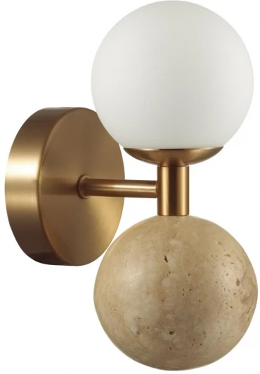 6625/6WL Бра Odeon Light Lolla 6625/6WL под латунь/металл/стекло/камень IP20 LED 1*6W 3000K 220V (шарики)
