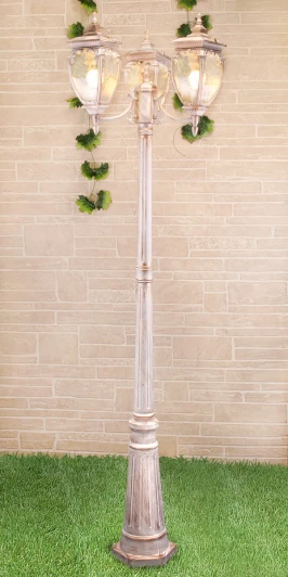 GLYF-8024F/3 Наземный фонарь Elektrostandard Andromeda белое золото GLYF-8024F/3