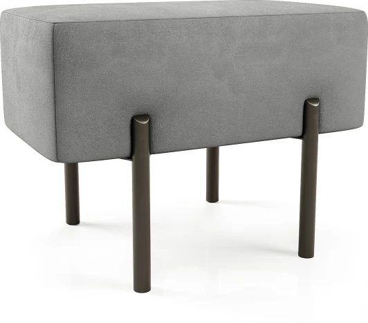 AAA41673001 Маленькая радость Пуф прямоугольный на ножках, светло-серый D1 furniture арт.AAA41673001