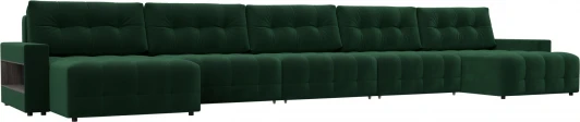129006 Диван п-образный с полками Лига-053 НПБ МегаЛонг Лига Диванов (Велюр) арт.129006
