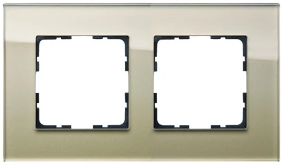 G1002GG Рамка на 2 поста (шампань) Jasmart G-Glass G1002GG