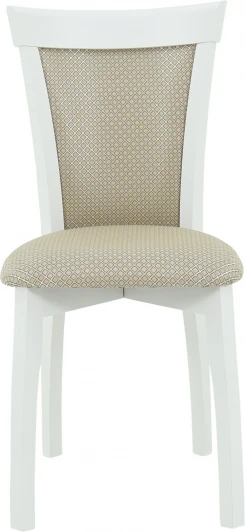 101884 Стул Аврора Тулон 2, спинка мягкая, Эмаль белая/Атина