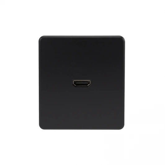 KR-78-0730-3 Розетка HDMI с/у оникс Kranz Round KR-78-0730-3