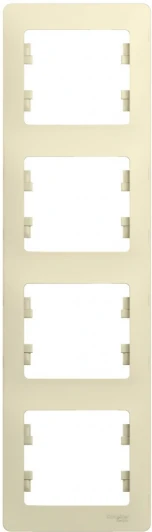 GSL000208 Рамка на 4 поста (бежевый) Systeme Electric GSL000208