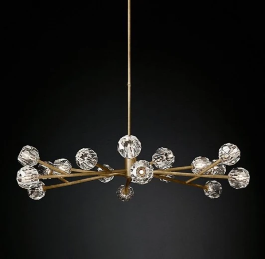40.1218 Потолочная люстра на штанге Rh Boule De Cristal Round Chandelier 18 Imperiumloft 40,1218 (84757-22) (220V)