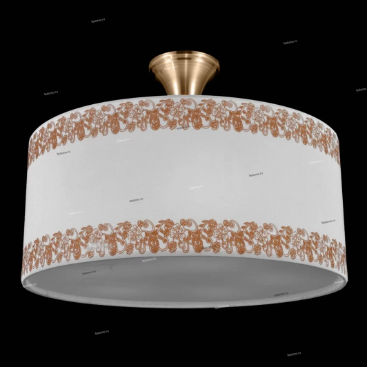 75102-5C ANTIQUE Люстра потолочная Natali Kovaltseva Biarritz, 1 плафон, бронза с белым и коричневым