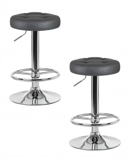 LM-5008-N_CH-M_EL-188-55 Набор 2 шт табурет барный DOBRIN BRUNO (серый)