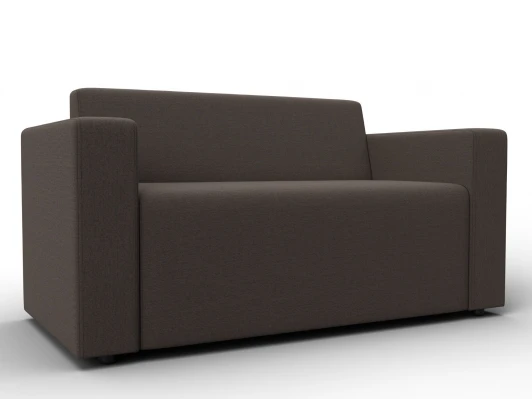 132452 Диван прямой Лига-093 (ДСП,Брус,Фанера/Пластик/Рогожка/Коричневый) Лига Диванов 132452