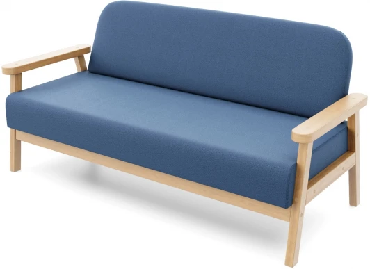 21955 Диван Arsko прямой Флори М береза велюр голубой