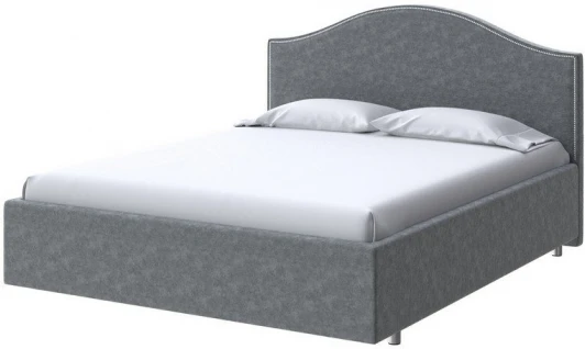 2013485 PROxSON Кровать Classic (Ткань: Велюр Gratta 4 Серый космос) 80x200