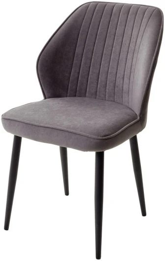 472M05598 Стул M-City VENA, цвет B28 Темно-серый, велюр/ черный каркас