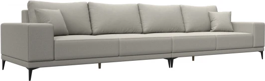 124824 Диван прямой Льюес Лонг (Бежевый/Рогожка) Лига Диванов арт.124824