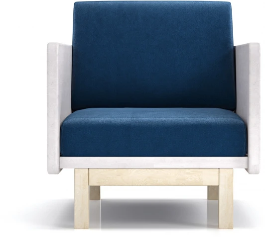 21873 Кресло Arsko Двалин беленый дуб велюр синий