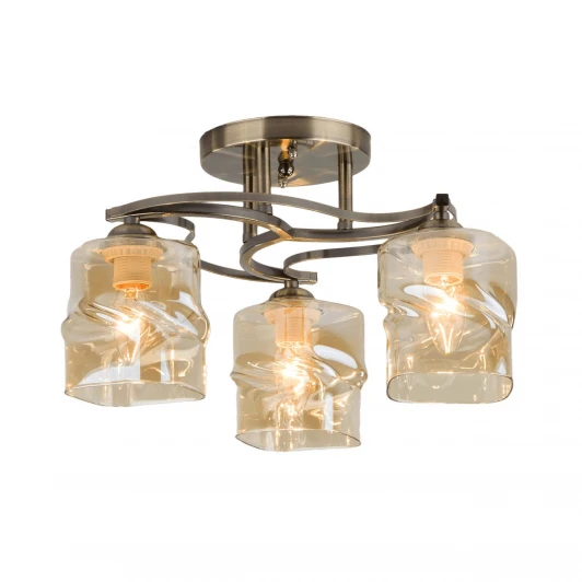 30158/3 античная бронза Потолочная люстра Eurosvet Brice 30158/3 античная бронза