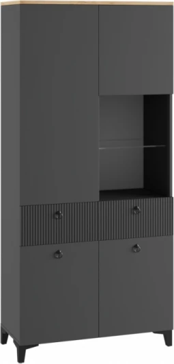 593598 Шкаф Woodville Ника 800 эйхория QR-17 / графит / дуб делано арт.593598