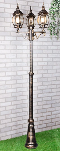 NLG99HL005 черное золото Наземный фонарь Elektrostandard Farola NLG99HL005 черное золото