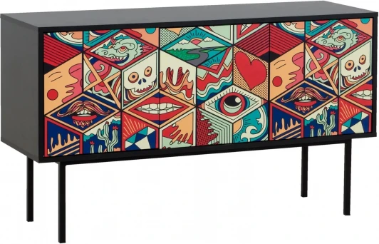 599513 Тумба малая Boho Color ОГОГО (арт.599513), (ЛДСП/Черный)