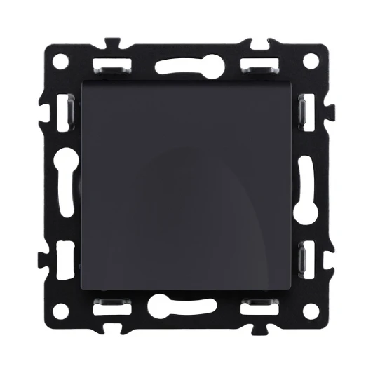 AS-015BK Розетка штепсельная SCHUKO 16A/250 В с крышкой, черный Kollinger Asthetik AS-015BK