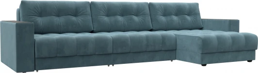 128295 Диван угловой с декором Лига-049 НПБ Лонг Лига Диванов (Велюр) арт.128295