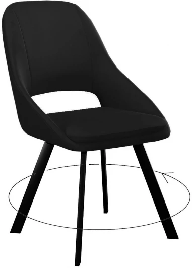 00-00067985 Стул DikLine 247 поворотный, K21 черный, ножки черные 00-00067985