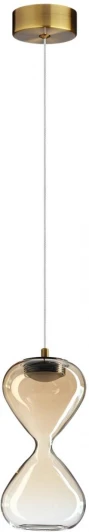 5093/4LA Подвесной светильник Odeon Light Glessi 5093/4LA античн.бронза/янтарный градиент/прозрачн./металл/стекло LED 4W 4000K (220V, на проводе)