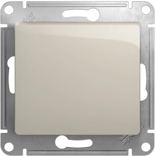 GSL000911 Выключатель встраиваемый одноклавишный (молочный) Systeme Electric Glossa GSL000911