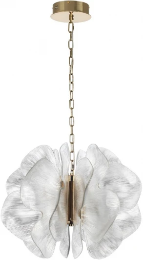 5089/80L Подвесная люстра Odeon Light Siama 5089/80L под латунь/прозрачный/акрил LED 80W 3500K (220V, на цепи)